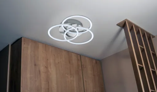 Plafoniera Circle, RL, 43.5x9.5 cm, 27W, 1x SMD, metal, nichel mat