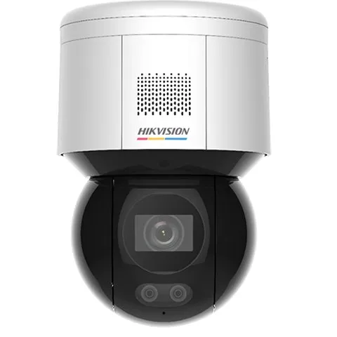 Camera IP PT AcuSense ColorVu Hikvision DS-2DE3A400BW-DE(F1)(T5), 4MP, lentila 4mm, lumina alba 30m, microfon, difuzor, alarma, PoE, IP66