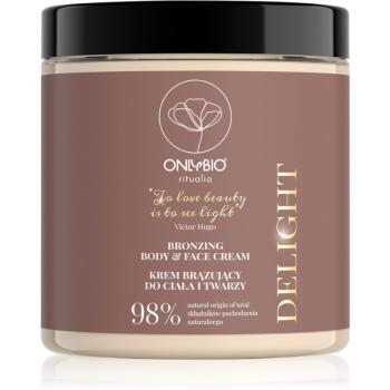 OnlyBio Ritualia Delight Crema autobronzanta pentru fata pentru a scoate in evidenta bronzul 250 ml