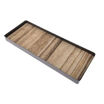 Tavă metalică cu fund din lemn Dienen, 40 x 13 cm