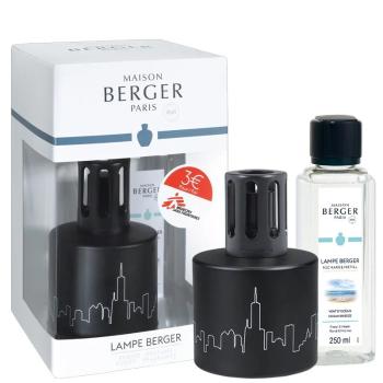 Maison Berger Paris Set cadou lampă catalitică neagră pentru sprijinul Doctors Without Borders 220 ml + reumplere miros de ocean 250 ml