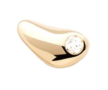 PDPAOLA Cercel placat cu aur cu pietre de zircon Delta Essentials PG01-240-U
