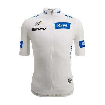 
                         Tricou de ciclism cu mânecă scurtă - TOUR DE FRANCE - WHITE JERSEY 
                