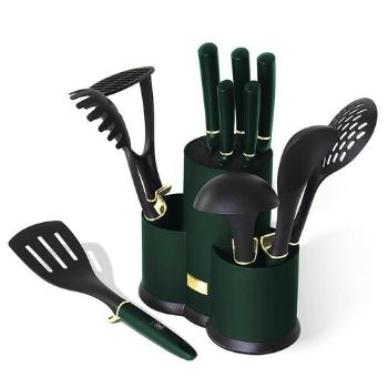 Berlinger Haus Set 12 ustensile de bucătărie în suport Emerald Collection