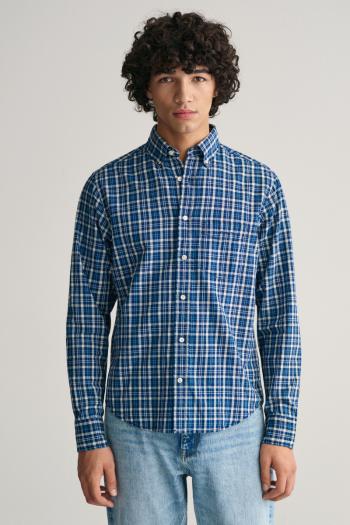 ING GANT REG INDIGO MADRAS SHIRT DARK INDIGO