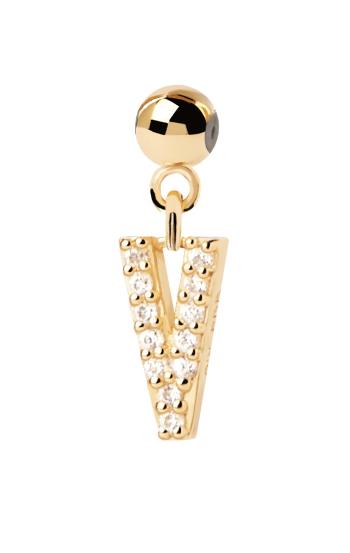 PDPAOLA Pandantiv placat cu aur „V” Charms CH01-071-U