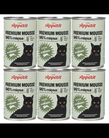 COMFY APPETIT PREMIUM Mousse cu iepure pentru pisica 6x400 g