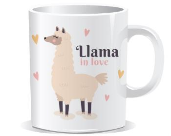 Hrnek Premium Llama in love