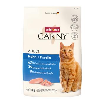2x10kg animonda Carny Adult csirke & pisztráng száraz macskatáp
