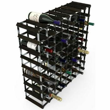 Suport RTA pentru 72 de sticle de vin, cenușăneagră, negru
