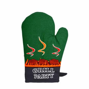 Mănușă Grill party verde, 18 x 28 cm, verde