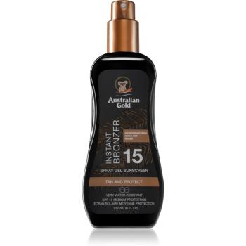 Australian Gold Spray Gel Sunscreen With Instant Bronzer spray pentru bronzat SPF 15 237 ml