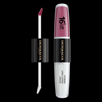 Dermacol Culoare pentru buze în două faze de lungă durată si luciu 16H Lip Colour (Extreme Long-Lasting Lipstick) 4 + 4 ml 7
