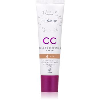 Lumene Color Correcting Crema CC pentru un ten uniform SPF 20 culoare 4 Tan 30 ml