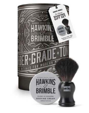 Hawkins & Brimble Pachet cadou perie de bărbierit + cremă de bărbierit