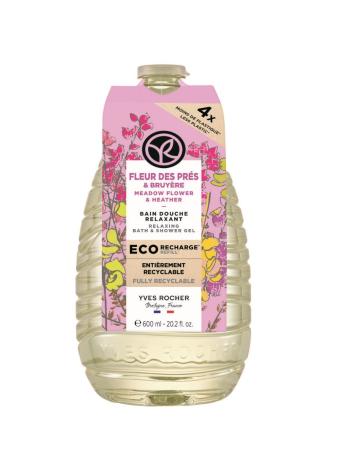 Yves Rocher Bain de Nature Sprchový gel luční kvítí & vřes náplň 600 ml