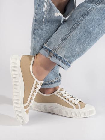 Pantofi de sport unicat pentru femei bej fără toc