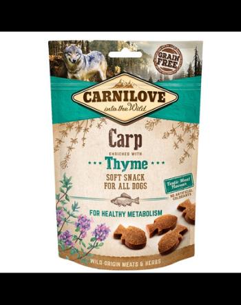 CARNILOVE Semi Moist Snacks recompense moi pentru caini, cu crap si cimbru 200 g