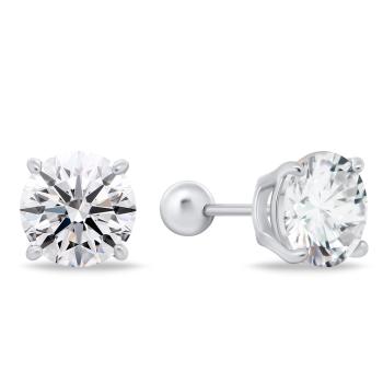Brilio Silver Cercei de argint cu zirconi limpezi EA18W 0,8 cm