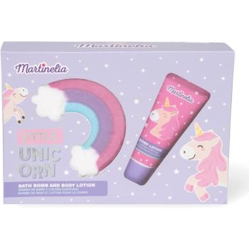 Martinelia Little Unicorn Bath Bomb & Body Lotion set cadou pentru copii