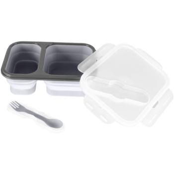 Zopa Silicone Lunch Box Large serviciu de masă pentru copii Dove Grey 21x15 cm 1 buc