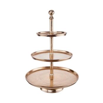 BANQUET 3 emeletes tálaló, arany 70cm
