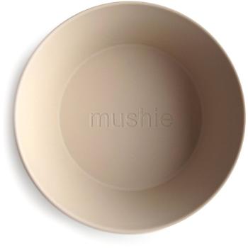 Mushie Round Dinnerware Bowl bol Vanilla 2 buc