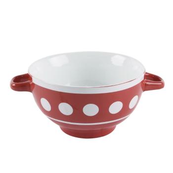 Castron ceramic de ciorbă Orion Bulină, 0,6 l