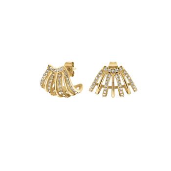 Rosefield Cercei sclipitori placați cu aur cu cristale Swarovski JECCG-J1029