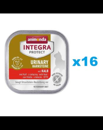 ANIMONDA Integra Protect Urinary Struvit with Veal 16x100 g cu vitel, hrana pisici cu afectiuni urinare