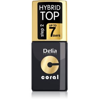 Delia Cosmetics Coral Nail Enamel Hybrid Gel lac gel de unghii pentru acoperirea superioară 11 ml