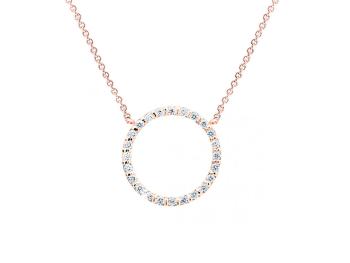 Cutie Jewellery Colier din aur roz cu zirconiu cubic Z6323-40-10-X-4 45 cm