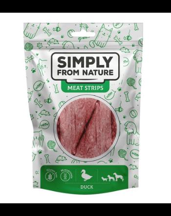 SIMPLY FROM NATURE Meat Strips Recompense pentru caini, benzi cu rata 80 g