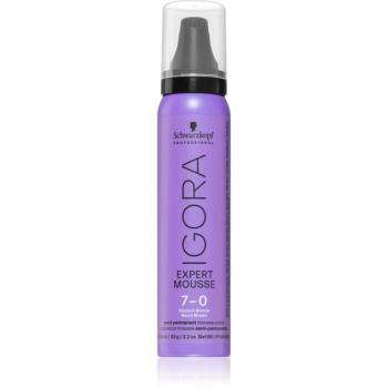 Schwarzkopf Professional IGORA Expert Mousse vopsea de par sub forma de spuma pentru păr culoare 7-0 Medium Blonde Natural 100 ml