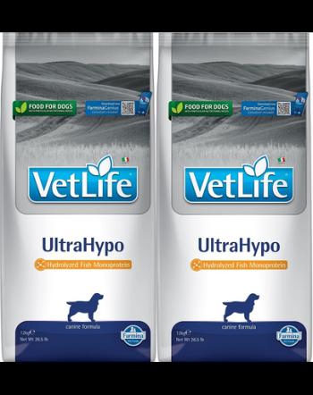 FARMINA Vet Life Ultrahypo Dog 12 kg x 2 dieta caini cu alergii alimentare, diaree recurenta sau dermatita idiopatica