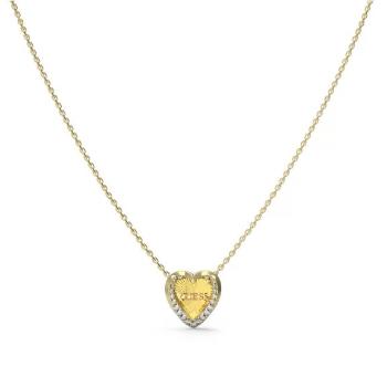 Guess Colier fermecător placat cu aur, cu inimioară Mon Amour JUBN04606JWYGT/U