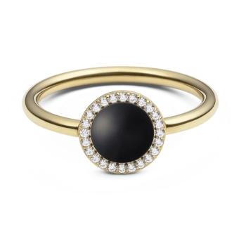 Daniel Wellington Inel de lux cu agat negru și cristale Audrey DW0040139 60 mm