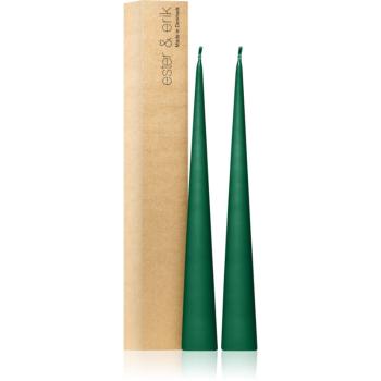 ester & erik cone candles marble green (no. 58) lumanare 2x37 cm