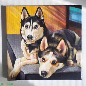 Egyedi festmény - kisállat portré 30 x 30 cm