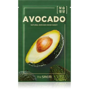 The Saem Natural Mask Sheet Avocado masca de celule cu efect hidrantant si hranitor 21 ml