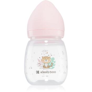 Kikkaboo Savanna Anti-colic Feeding Bottle biberon pentru sugari 3 m+ Pink 180 ml