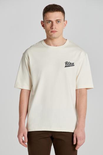 PÓLÓ GANT USA T-SHIRT CREAM