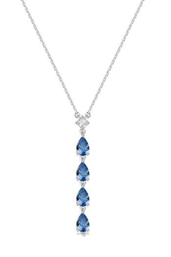 Brosway Colier din argint cu zircon cubic Freedom Blue Fancy FFB110