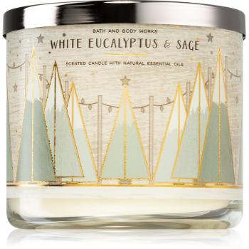 Bath & Body Works White Eucalyptus & Sage lumânare parfumată 411 g