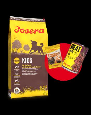 JOSERA Kids 12,5kg hrana catei in crestere + 1 x Denties &amp; Meat Lovers GRATIS