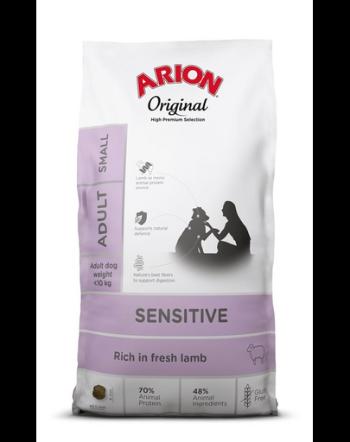 ARION Original Sensitive Adult Small Lamb Rice 2 kg cu miel pentru caini adulti talie mica