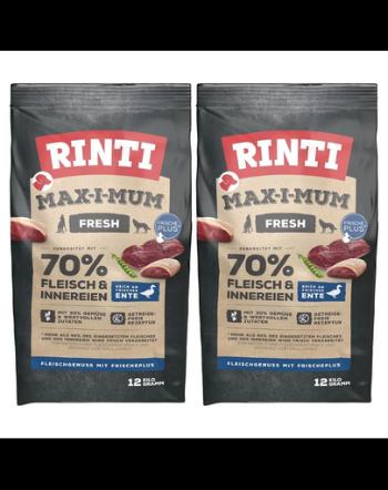 RINTI MAX-I-MUM Duck hrana caini adulti, cu rata 2 x 12 kg