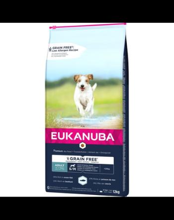 EUKANUBA Grain Free Small&amp;Medium hrana uscata caini adulti talie mica/medie, fara cereale 12 kg