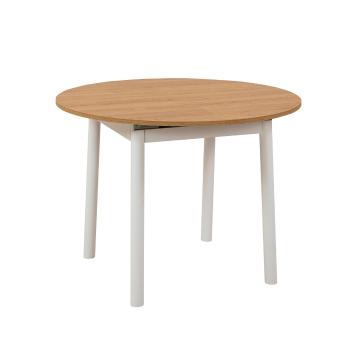 Masă de sufragerie Oliver Oak White, alb