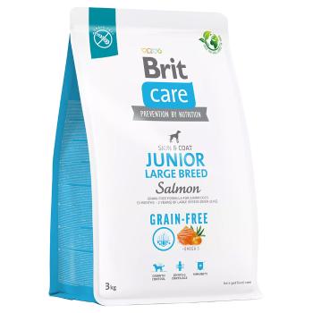 3kg Brit Care Dog Grain-free Junior Large Breed salmon & potato száraz kutyatáp